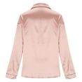 thumbnail image 6 of Tqyyweavej Satin Pajama Shirts for women Silk Botton Down Solid Color T-shirts Lapel Collar Casual Womens Long Sleeve Tops S-2XL, 6 of 10