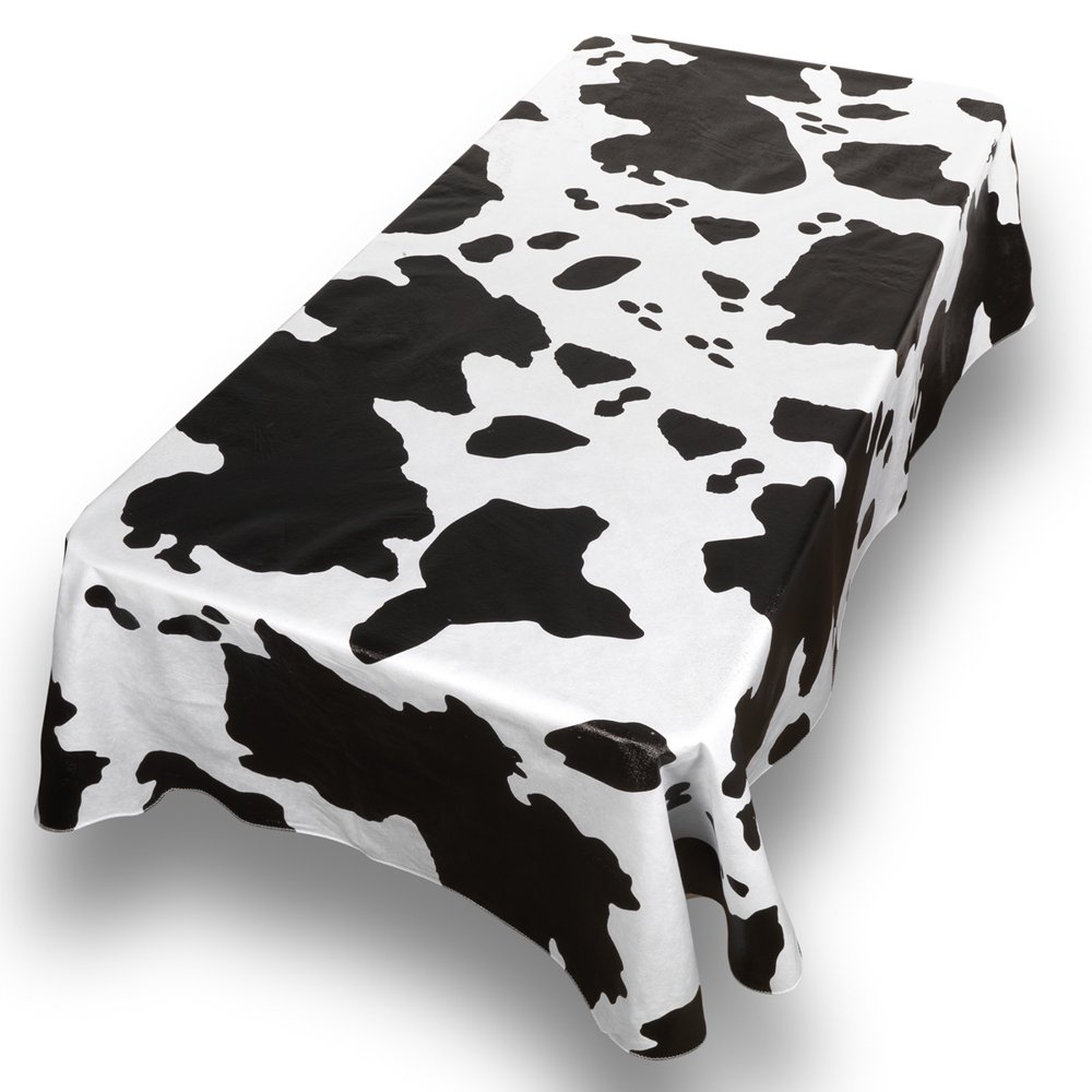 carnation moo cow print premum quality vinyl flannel back