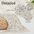 thumbnail image 3 of Beige Boho Pillow Covers 16"x24", Middle Century Ethnic Vintage Abstract Soft Brushed Microfiber Breathable Throw Pillow Covers, Decorative Pillowcase with Zipper for Couch Sofa Bedroom Living Room, 3 of 9