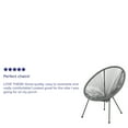 thumbnail image 4 of Flash Furniture Valencia Oval Comfort Series Take Ten Grey Papasan Lounge Chair, 4 of 12