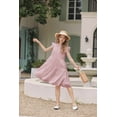 thumbnail image 4 of Arshiner Girls Wedding Guest Dress Tween Summer Formal Party Elegant DressesLight Pink Size 7, 4 of 6