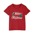 thumbnail image 4 of ZACPNCV Merry Christmas Shirts Toddler Boys Girls Short Sleeve Plaid Graphic Tees Tops Xmas Gift Red 11-12 Years, 4 of 4