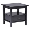 thumbnail image 1 of Atlin Designs Rectangular Transitional Wood End Side Table in Black, 1 of 5