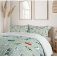 thumbnail image 6 of Ambesonne Lighthouse Duvet Cover Sets, Message Bottle Gulls, 2-King, Multicolor, 6 of 7