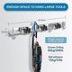 thumbnail image 3 of Wall Broom Hanger, Stainless Steel Wall Broom Holder, Self Adhesive Storage Hanger Holder With 3 Slots And 4 Hooks For Kitchen Garden Garage - Jxlgv G, 3 of 5