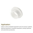 thumbnail image 4 of 4 Packs Flanged Sleeve Bearings Plastic Bushings 10.1mm Bore x 13mm OD x 8mm Length Nylon Bushings, White, 4 of 5