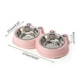 thumbnail image 3 of ZPAQI Double Dog Bowls Stainless Steel Pet Bowl Food Water Feeder for Cats Small Dogs, 3 of 14
