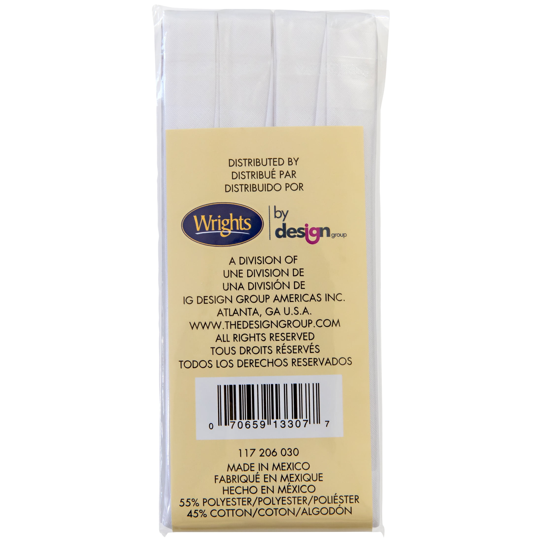 Wrights, Double Fold Bias Tape : Sewing Parts Online