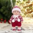 thumbnail image 1 of Muñeca de bebé renacido Fiudx 25 cm de Navidad con gorro de punto regalo, 1 of 6