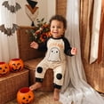 thumbnail image 2 of CONROSES Halloween Toddler Boys Jumpsuits Hallowmas Ghost Graphic Onesies Long Sleeve Zipper Warm Winter One Piece Footless Romper For Baby, Size 6-12 Months, 2 of 9