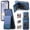 Blue, variant on ELEHOLD Case for Samsung Galaxy S25 , RFID Blocking Slim PU Leather Wallet Case with Card Holder & Kickstand,Black