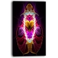 thumbnail image 2 of Large Pink Symmetrical Fractal Heart - Abstract Art on Canvas, 2 of 3