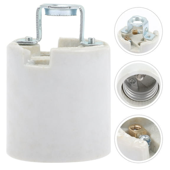 Soimiss Light Bulb Sockets Light Holder Beige Ceramic 4Pcs