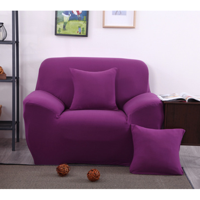 145-185cm 2 Seater Stretch Slipcover Reversible Microfiber Sofa Furniture Elastic Cover Protector + 2pcs Pillow Cover