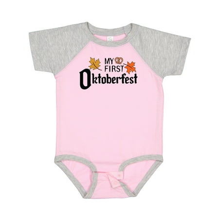 

Inktastic My First Oktoberfest with Fall Leaves Gift Baby Boy or Baby Girl Bodysuit
