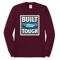 thumbnail image 2 of Wild Bobby, Ford Built Tough, Cars and Trucks, Men Long Sleeve Shirt, Maroon, Medium, 2 of 4