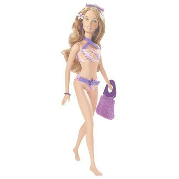 enkel en alleen Permanent Onschuldig Barbie Beach Glam Summer Doll - Walmart.com