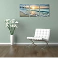 thumbnail image 2 of Canvas Wall Art Beach Sunset Ocean Waves Wall Decor 3 Pieces x 12" x 16" Modern Seascape Canvas Artwork Contemporary Nature Pictures Painting Giclee Prints Framed Ready to Hang for Home Decoration, 2 of 4