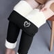 thumbnail image 1 of Leggings de lana de cordero gruesa para mujer, pantalones largos con estampado pequeño y forro polar añadido, pantalones de poliéster para mujer, 1 of 9