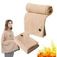 thumbnail image 1 of Favorite Portable Heated Shawl for Women, Cordless Electric Heated Wrap with Soft Fleece and Zipper, Rechargeable Heating Blanket for Home, Office, and Travel Use, 1 of 6