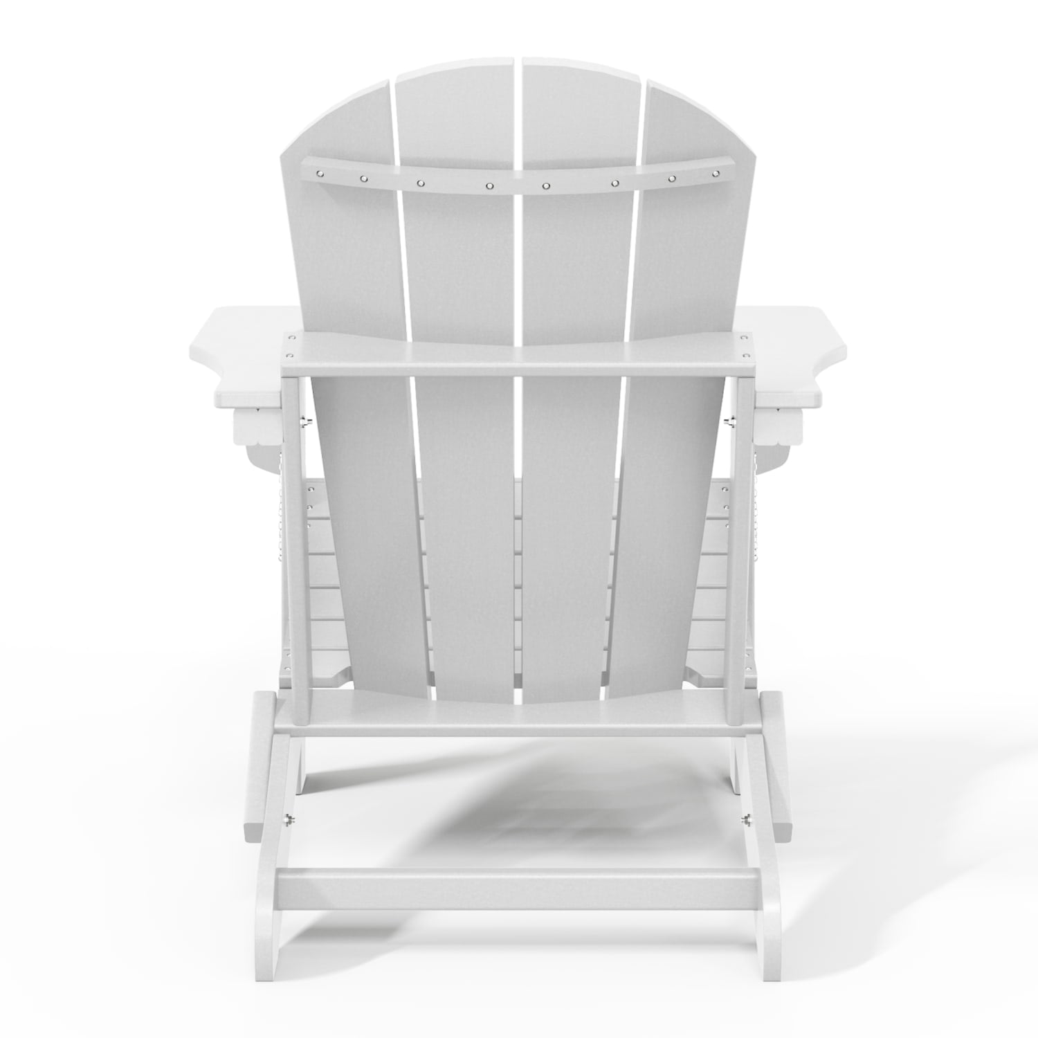 WestinTrends Malibu Outdoor Folding HDPE Adirondack Deck Chair - Patio & Outdoor Lounge, Weather‑Resistant, White