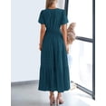 thumbnail image 3 of Vestido BTFBM azul lago maxi con cintura elástica y bolsillos XL, 3 of 8