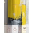 thumbnail image 6 of Abstract Graffiti Sheer Curtains for Living Room Bedroom, Light-filtering Sheer Curtain, Watercolor Gray Yellow LigRod Pocket Voile Window Treatment Drapes, 52’’Wx54’’L, 2 Panels Set, 6 of 7