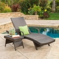 thumbnail image 2 of Noble House Salem Outdoor Wicker Adjustable Chaise Lounge with Arms, 2 of 13