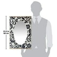 thumbnail image 4 of Infinity Instruments French Country Café Entryway Wall Mirror, Fashionable Modern Easy to Hang Mirror, 24"x16", Black, Silver, 4 of 4