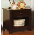 thumbnail image 4 of Furniture of America Geniet Nightstand with 1-Drawer, Dark Walnut, 4 of 7
