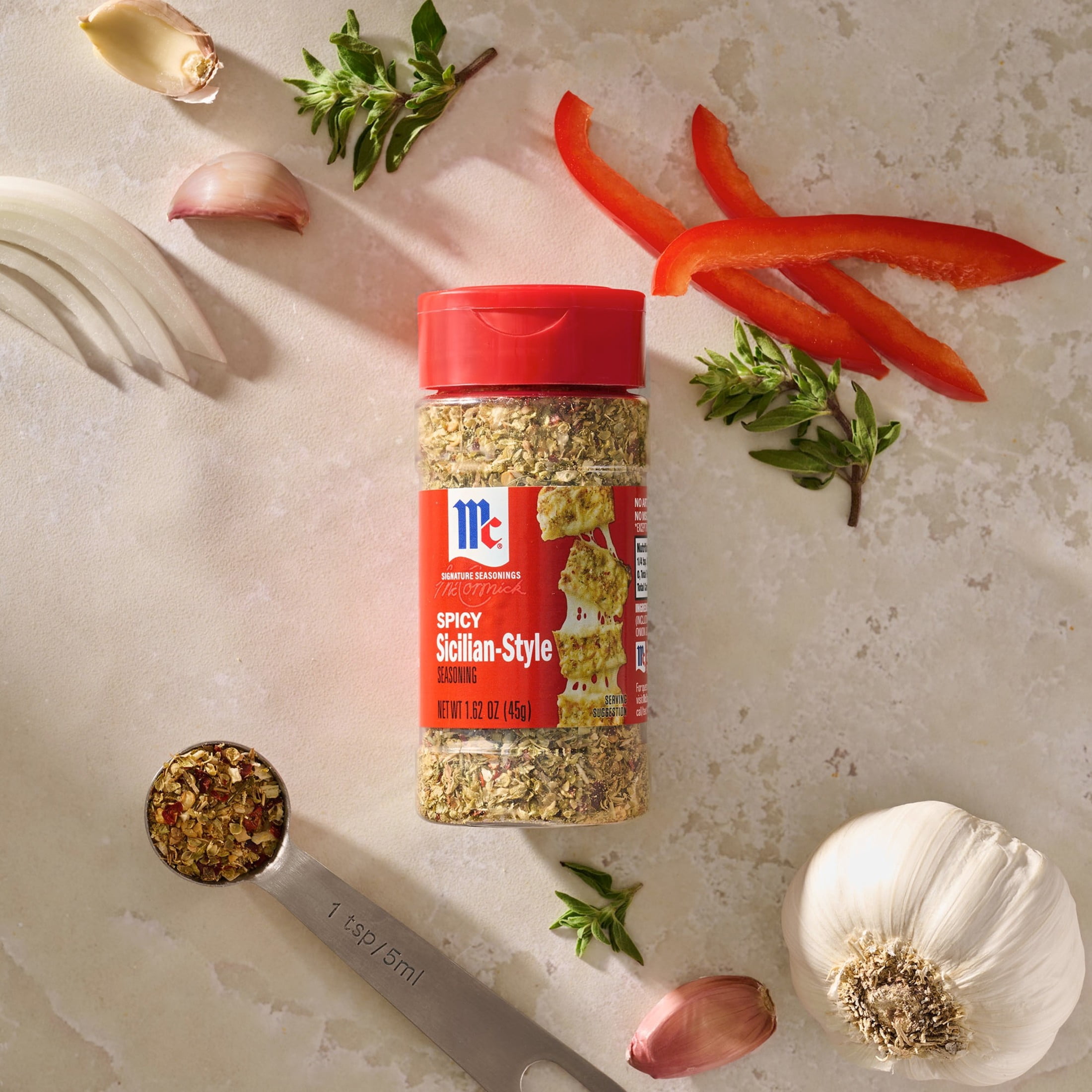 (5 pack) McCormick Spicy Sicilian Style Seasoning, 1.62 oz Bottle