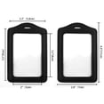 thumbnail image 2 of GOGO 20Pcs 2-Sided Clear PU Leather Badge Holder Standard Credit Card Size-Orange-20 Packs, 2 of 7