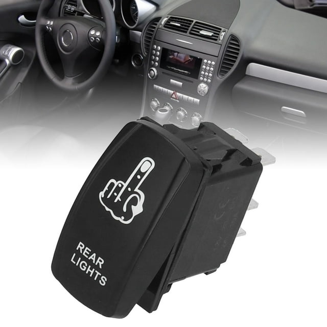 Waterproof Rocker Switch Toggle 2Pcs ON Off for Automotive Cars Marine Trucks 5 Pin 12V-24V with Optional Plug In Terminal Connector Enables Pre Wiring Suitable for Control