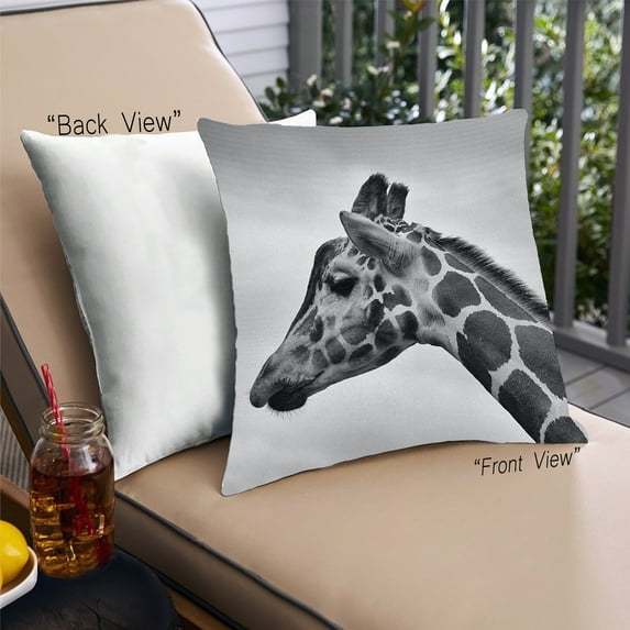 Ahgly Company Animals Girraffe Outdoor Throw Pillow, 18 inch by 18 inch