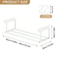 thumbnail image 2 of Expandable Shoe Rack, 19.69 - 35.43 Inches White Retractable Under Cabinet Shelf Hanging for Closet, Entryway, Corner, Garage, Space-Saving and Heavy Duty Metal, with 2 S-Hooks, 2 of 7