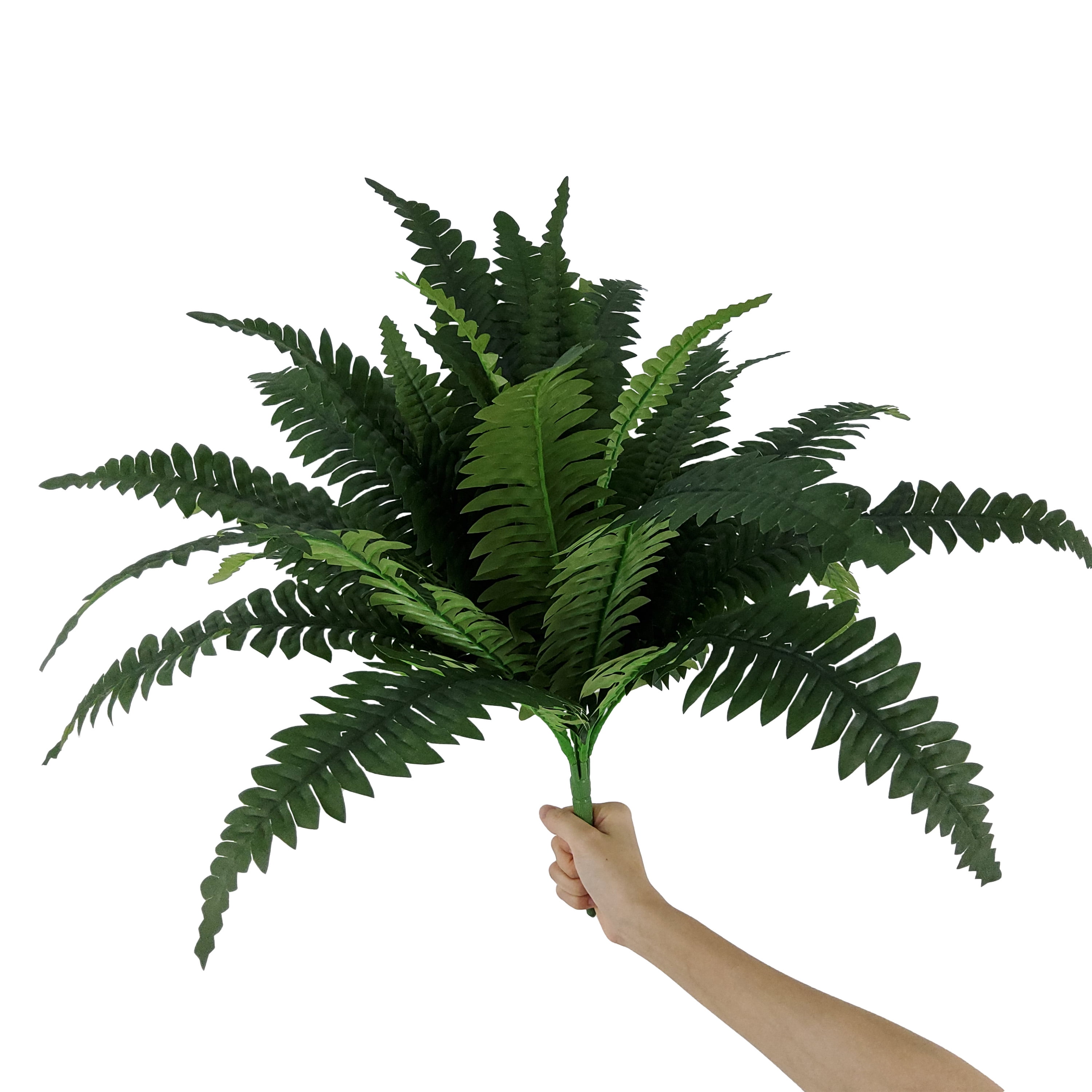 Mainstays 21in Indoor Artificial Plant, Fern Bush, Green Color. Indoor Use. Not in Pot.