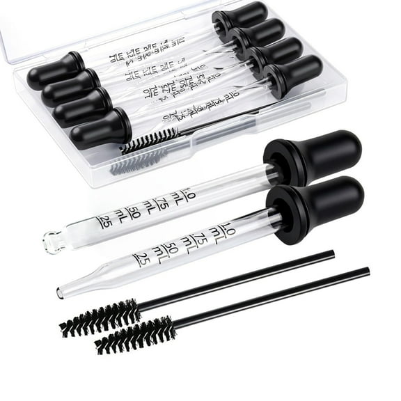 Straight Tip Essential Oil Dropper With Clear Measurement Marks Easy Reusable Clear Laboratory Glass Dropper