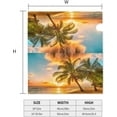 thumbnail image 3 of Beach Palm Trees Mailbox Cover Magnetic Sunset Over The Sea Waterproof Mailbox Wraps Post Letter Box Decor 21x18 in, 3 of 7