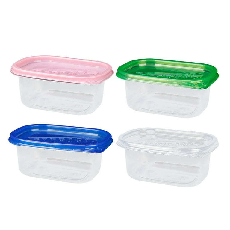 12pcs 280ML Rectangular Plastic Lunch Boxes Disposable Food Container  Kitchen Sealed Box for Fruit Cake(Green and Blue and Transparent and Pink,  3pcs