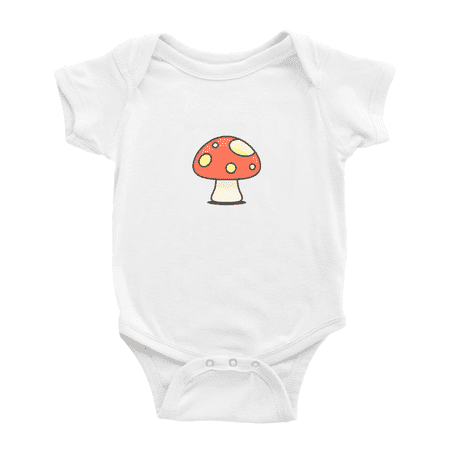 

Red Mushrooms Funny Newborn Clothes Boy Girl Unisex
