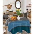 thumbnail image 4 of Square/Round Tablecloth 54x54inch Ructic Wood Blue Gray Wrinkle Resistant Washable Polyester Table Cloth Oil Proof Dining Table Cover Decorative for Parties/Wedding/Outdoor Farm Country Grain, 4 of 6