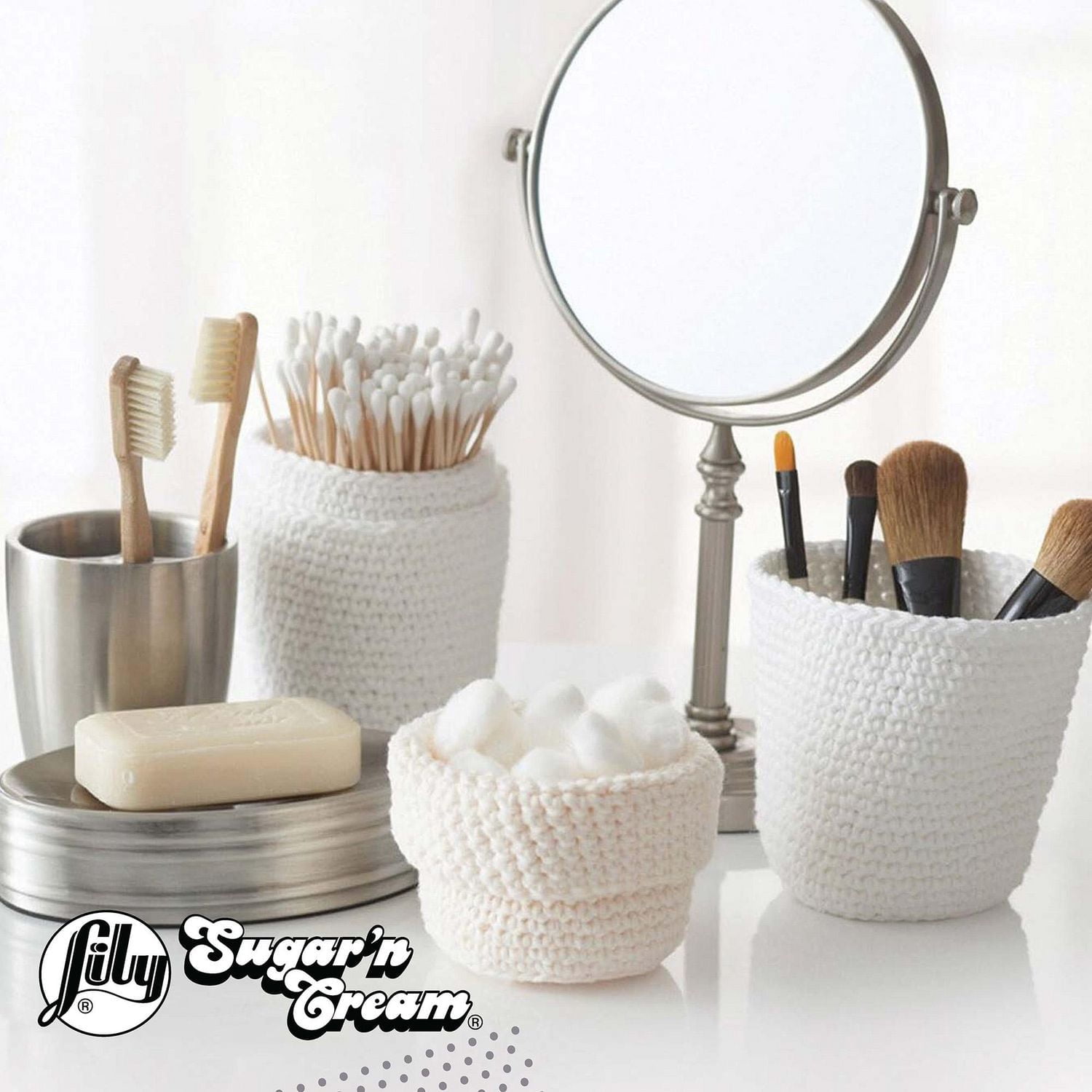 Lily Sugar N' Cream Super Size Twists Yarn, Overcast Twists, 3oz(85g), Medium, Cotton