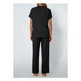 thumbnail image 5 of Women'S Two-Piece Casual Suit Travel Sportswear Short-Sleeved Wide-Leg Casual Sports Suit Black Suit M, 5 of 7