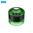 thumbnail image 3 of Uxcell 70mm 78A with Black ABEC-9 Soft Cruiser Wheels Street Wheels Skateboard, Clear Green 4 Pack, 3 of 5