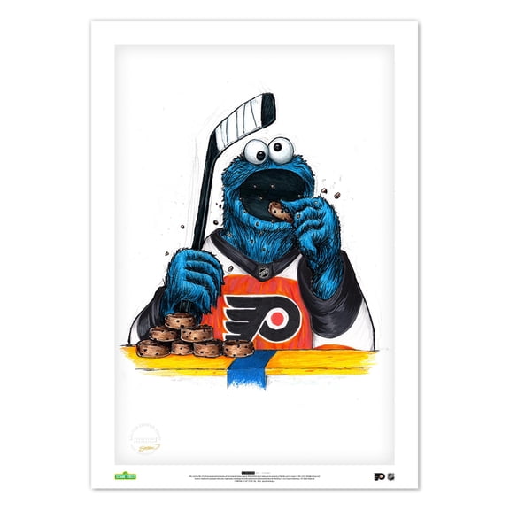 Cookie Monster Philadelphia Flyers 24" x 36" Sesame Street Limited Edition Fine Art Print