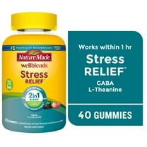Nature Made Wellblends Stress Relief Gummies with L theanine and GABA, 40 Count
