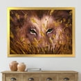 thumbnail image 3 of Designart 'Close Up Of Wolf Eyes In The Grass' Farmhouse Framed Art Print, 3 of 4