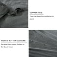 thumbnail image 5 of Tzou Queen Duvet Cover 90" W x 90" L Ultra Soft Comfortable Bedding Set, Set of 3, Dark Grey, 5 of 7