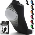 thumbnail image 1 of Compression Running Socks for Men & Women - Best Low Cut No Show Athletic Socks for Stamina Circulation & Recovery, 1 of 5