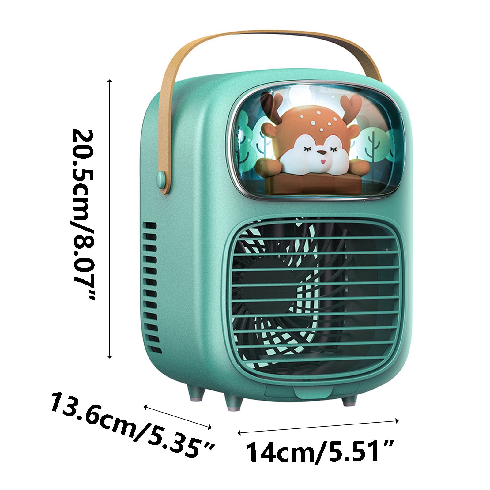 Dengmore Desktop Humidifier with Light Desktop Aired Cooler Water Ice Fan Water Humidifier Spray Fan for Bedroom Home Office Car Living Room